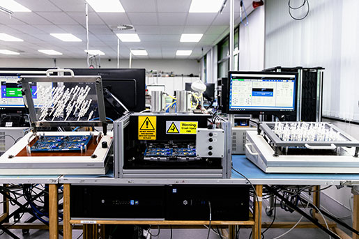 automated circuitry being tested